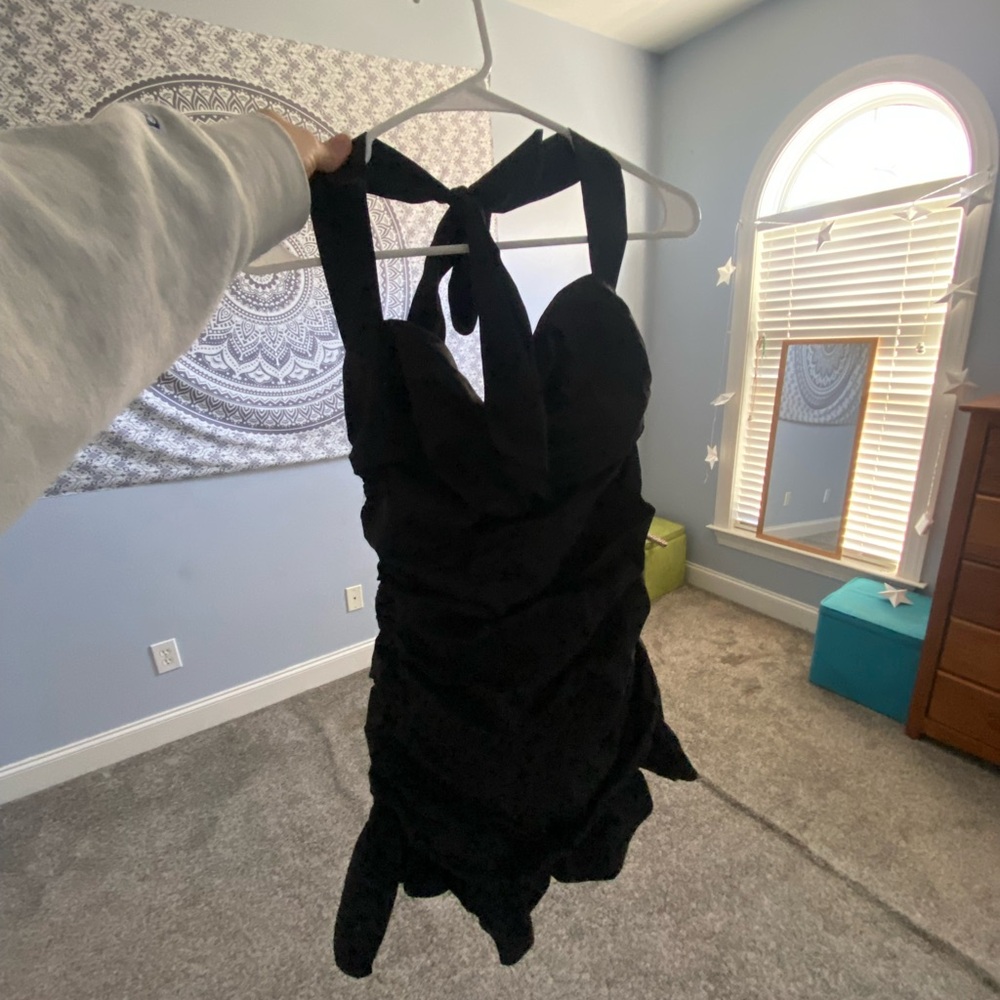 Pepper Mayo black mini dress